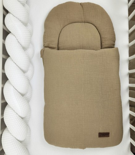 rozek, becik niemowlecy bez falbanki brazowy- muslin (1).jpeg