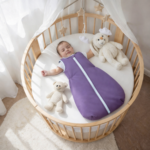 Spiworek niemowlecy do spania fioletowy