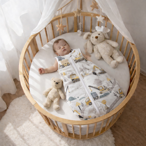 Śpiworek do spania niemowlęcy Koparki i autka