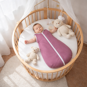 Śpiworek do spania niemowlęcy brudny róż