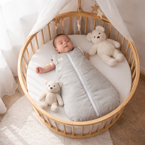 spiworek niemowlecy do spania popielaty