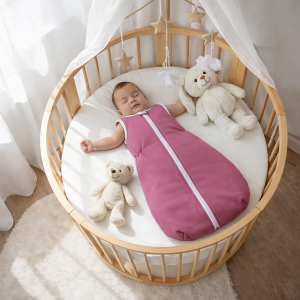 Śpiworek do spania niemowlęcy różowy