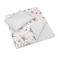 Śpiwory dla starszych dzieci flowers szare bawełna