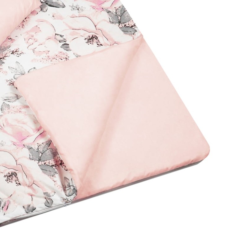 Śpiwór dziecięcy do spania flowers różowa bawełna1