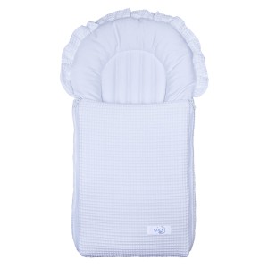 Rożek dla niemowlaka - becik dla dziecka Biały – "Wafel" 40x95cm